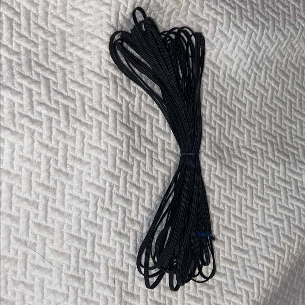 SHIPS FAST 10 Yards Black 1/8” Elastic Sewing Mask